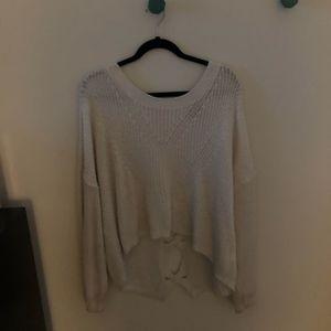 express sweater cream back detail